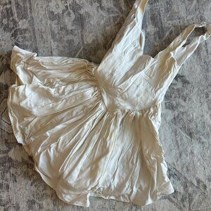 12th Tribe Kit White Drop Waist Mini Dress